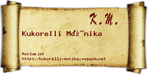 Kukorelli Mónika névjegykártya