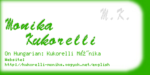 monika kukorelli business card